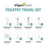 Travel Bottle Set - 11-Piece Portable Squeezable Bottles for Shampoo, Lotion, and Toiletries - Convenient Empty Kit for Stylish and Easy Travel (Multicolor1)
