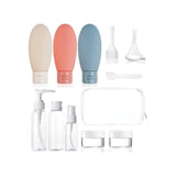 Travel Bottle Set - 11-Piece Portable Squeezable Bottles for Shampoo, Lotion, and Toiletries - Convenient Empty Kit for Stylish and Easy Travel (Multicolor1)