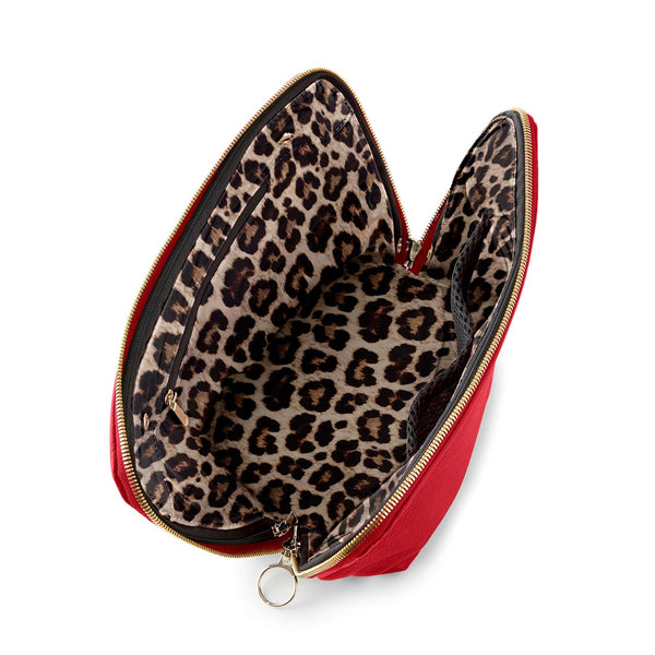 Holiday Leather Collection - Signature Red Leather with Leopard Interior