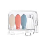 Travel Bottle Set - 11-Piece Portable Squeezable Bottles for Shampoo, Lotion, and Toiletries - Convenient Empty Kit for Stylish and Easy Travel (Multicolor1)