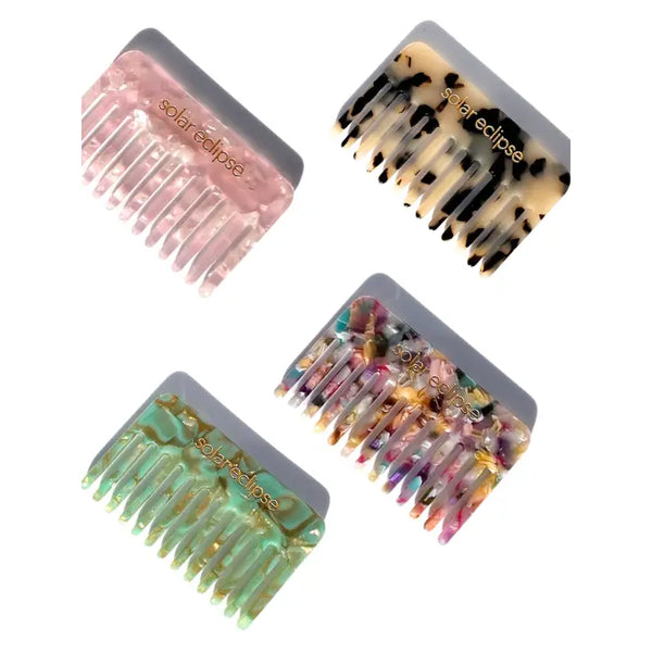 Pocket Size Wide Tooth Acetate Hair Comb | Eco-Friendly