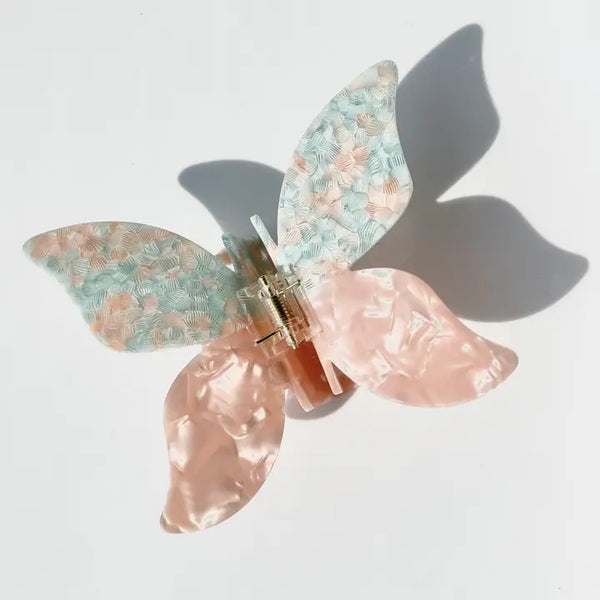 Handmade Wild Butterfly Claw Clip | Eco-Friendly - Green Blossom
