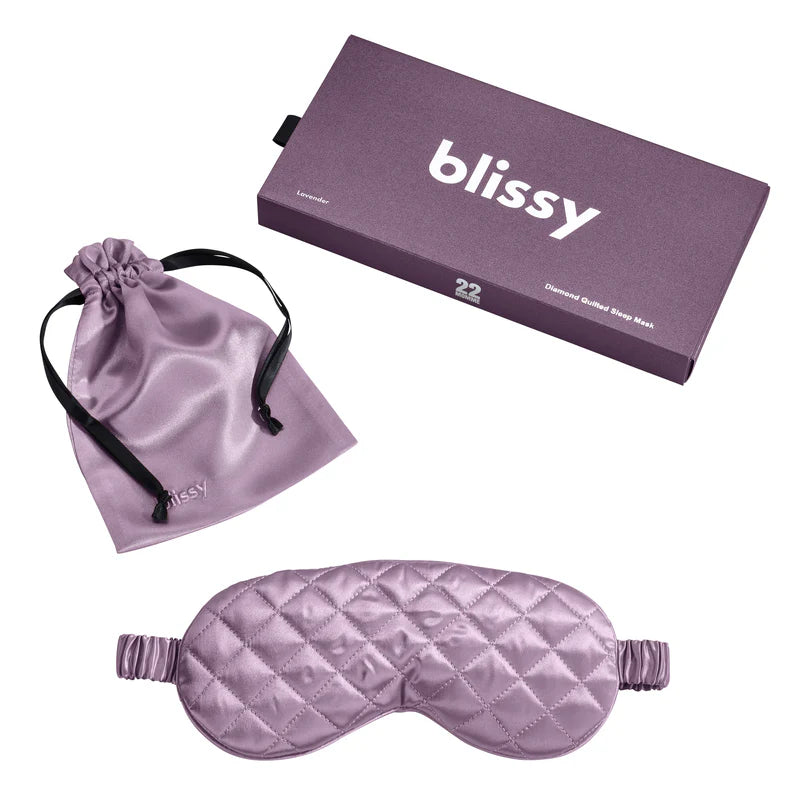 Lavender Diamond Quilted Sleep Mask