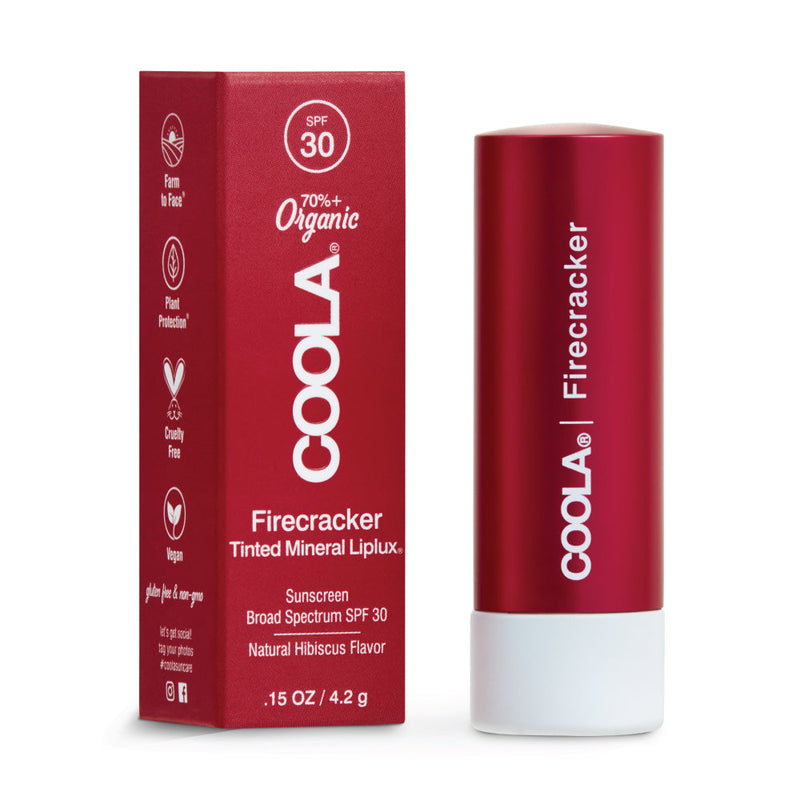 Mineral Liplux® Organic Tinted Lip Balm Sunscreen SPF 30 / Firecracker